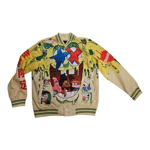 Members Only Nickelodeon Jacket NWT Medium Cartoon Hey Arnold Rugrats Rocko Spon